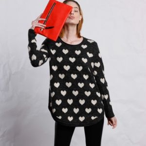 *EUC* Golden Tote Catwalk Studio / Sweetheart Hearts Pullover Sweater / One Size